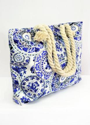 Летняя текстильная сумка "бали" - 1812 ярко-синий