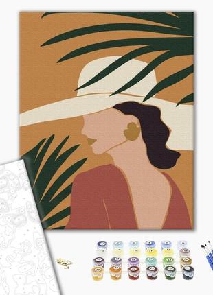 Картина по номерам 40х50 на деревянном подрамнике "пастельные тропики: триптих 3" bs51717