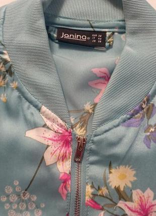 Бомбер с цветочным принтом, кофта, блузон.6 фото