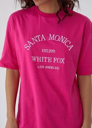 Женская розовая футболка santa monica