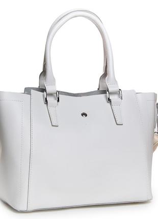 Женская кожаная сумка alex rai 36-2107 white