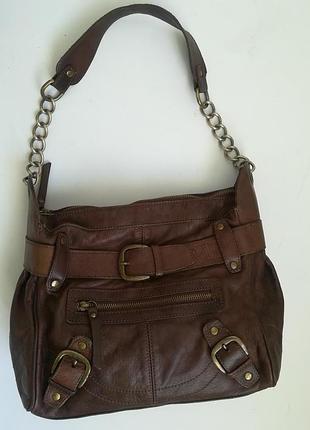 Шкіряна комфортна сумка