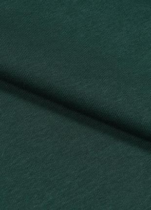 Ткань футер трехнитка с начесом для костюмов спортивной одежды футболок юбок платьев темно-зеленая