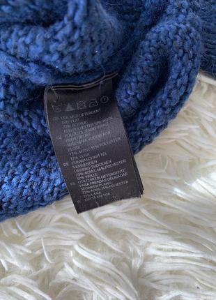 Кофта свитер синий цвет укороченный шерстяной8 фото