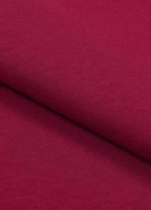 Ткань футер трехнитка с начесом для костюмов спортивной одежды футболок бордовая