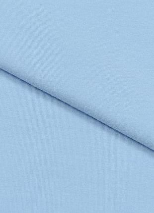 Ткань футер стрейч двунитка для платьев спортивной одежды футболок голубая