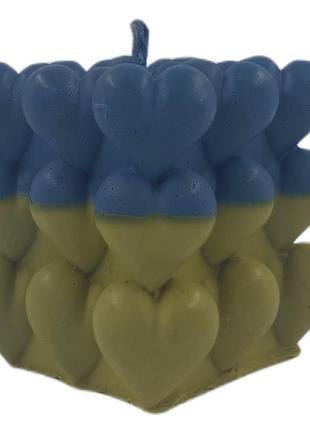 Свічка з натурального воску серце україни