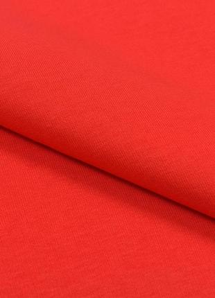 Тканина футер тринитка з начосом для костюмів спортивного одягу футболок червона