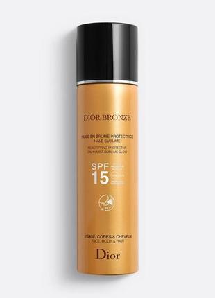 Сонцезахисна олія для засмаги dior bronze beautifying protective oil sublime glow spf 15 125ml2 фото