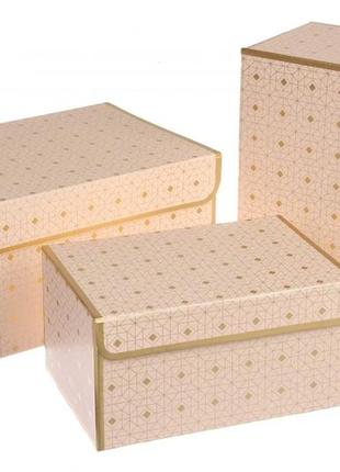 Подарочные коробочки розовые, разм.l: 25,3*18*13,5 см (комплект 3 шт)
