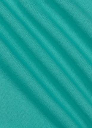 Тканина футер тринитка з начосом для костюмів спортивного одягу футболок бірюзова3 фото