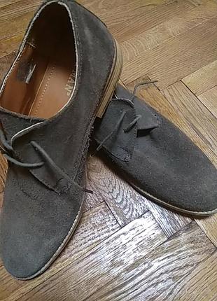 Туфлі чоловічі з натуральної замші фірми topman