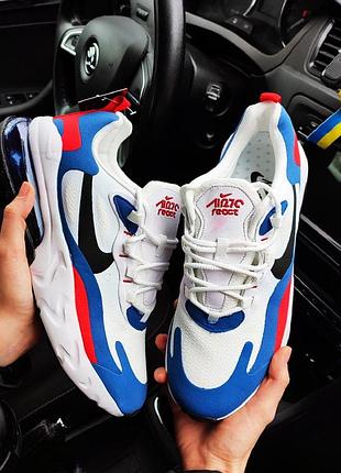 Чоловічі кросівки nike air max 270 react білі із синім найк аір макс 270 реакт