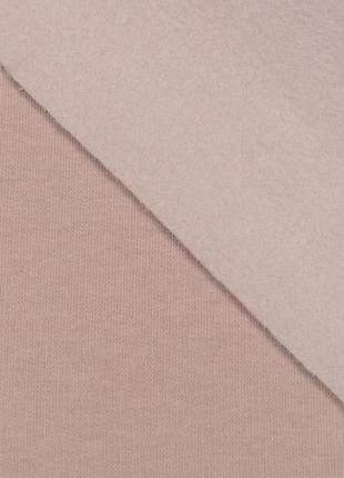 Тканина футер тринитка з начосом для костюмів спортивного одягу футболок темно-бежева2 фото