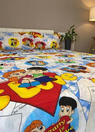 🏠🏠 постель полуторная бязь голд любов це