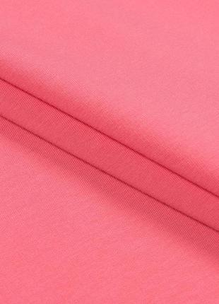 Ткань футер стрейч двунитка для платьев спортивной одежды футболок розовая