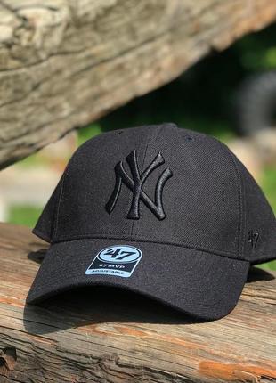 Оригінальна чорна кепка 47 brand new york yankees  b-mvpsp17wbp-bkb