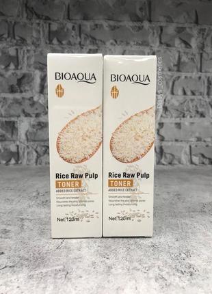 Тонер з екстрактом рису bioaqua rice raw pulp lotion1 фото