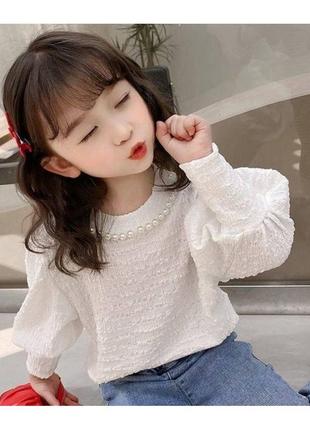 Кофта-блузка для дівчинки біла 2000