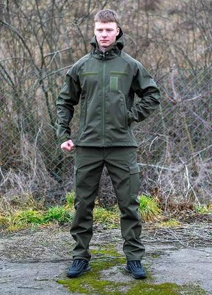 Тактический костюм softshell олива военная