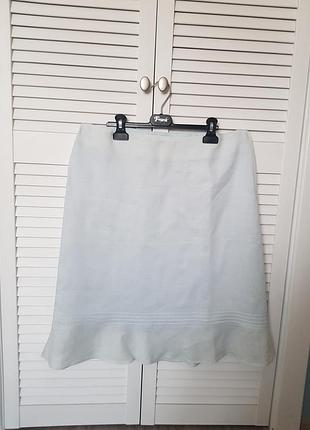 Легкая нежная юбка чистый лен h&amp;m