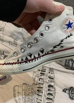 Converse white anime (custom)3 фото