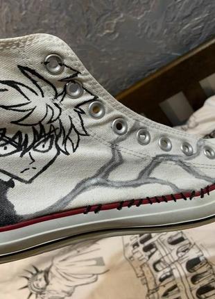 Converse white anime (custom)4 фото