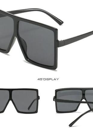 Брендовые солнцезащитные очки большие квадратные цельные.5 фото