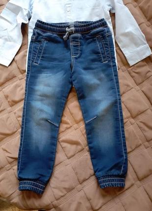 Комплект джинсы+рубашка на 4-5 лет (набор)3 фото
