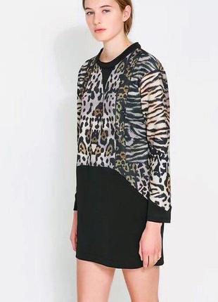 Леопардовое платье zara1 фото