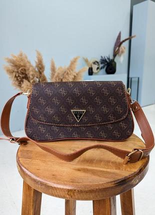 Guess клатч, багет коричневий