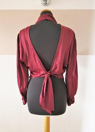 Блуза с открытой спиной zara