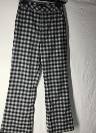 Крутые фирменные штаны в клетку молодёжные  м