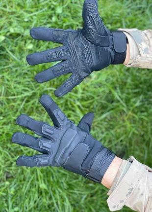 Військові тактичні рукавички blackhawk чорні l