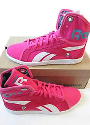 Новые яркие розовые текстильные кроссовки reebok оригинал