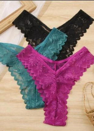 Комплект мереживних трусиків