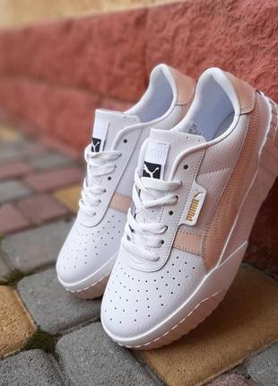 Puma cali белые с пудрой