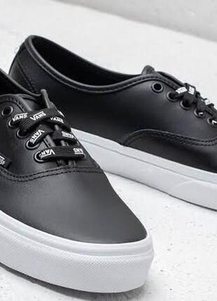 Кеды, кроссовки vans authentic otw black leather original9 фото