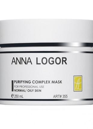 Комплексна очисна маска для комбінованої шкіри anna logor purifying complex mask 250 мл