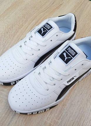 Puma cali белые с чёрным 8