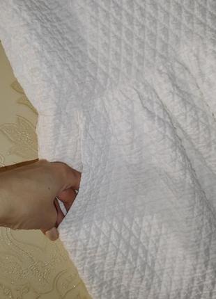 🤍 фактурное брендовое платье сарафан с карманами naf-naf белое короткое9 фото