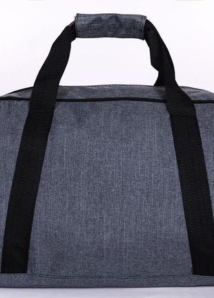 Серая спортивная сумка унисекс однотонная тканевая водонепроницаемая небольшого размера  480 - 08-22 фото