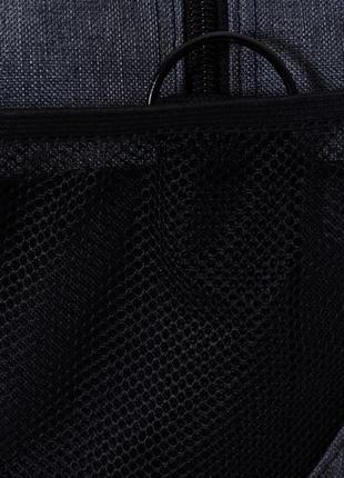 Серая спортивная сумка унисекс однотонная тканевая водонепроницаемая небольшого размера  480 - 08-23 фото