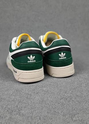 Adidas drop step белые с зелёным 2