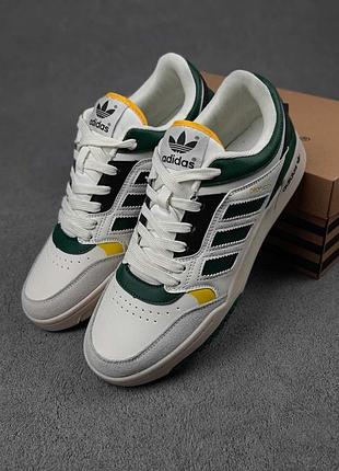Adidas drop step белые с зелёным 8