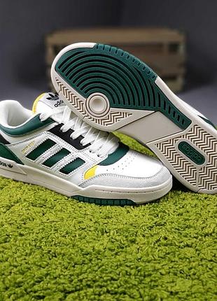 Adidas drop step белые с зелёным 9