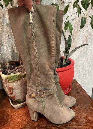 Замшевые сапоги