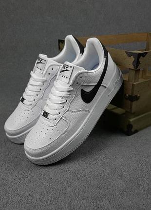 Nike air force af 1 низькі білі з чорним