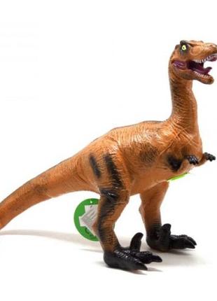 Динозавр резиновый "велоцираптор", большой, со звуком