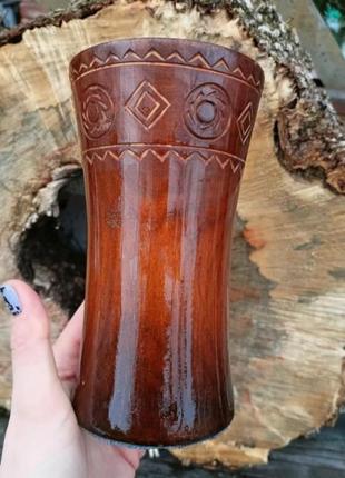 Деревянная ваза деревянная